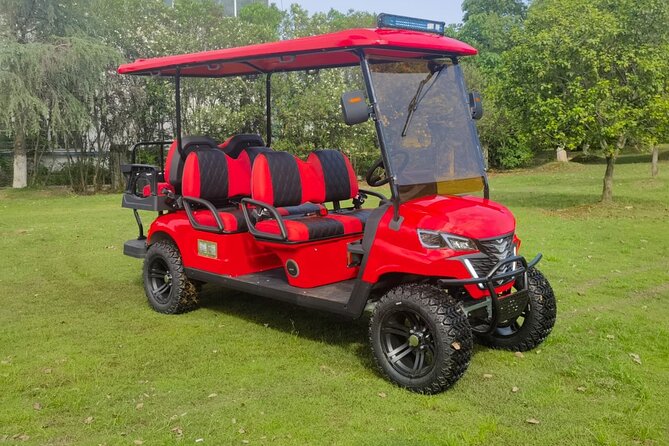4 Seater Luxury Golf Carts Rental in Grand Turk - Inside the upgraded four-seat cart