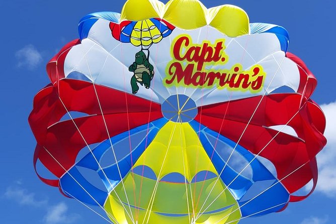 Capt Marvin Watersports / Parasail - Public Tour - From beach sand to the boat’s flight deck