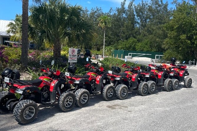 Famous East Island ATV Tour - Grace Bay Road and the island map mural