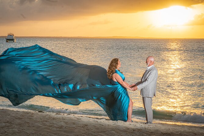 Flying Dress Photo in Turks and Caicos island - Ten photos, one video, and the value of drone footage