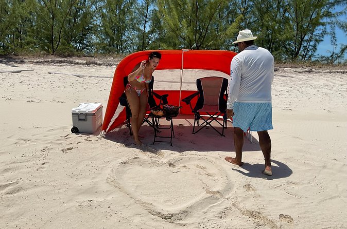 Full-Day Private Island Getaway in the Turks and Caicos Islands - Lunch, sandwiches, and a local beer