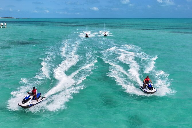 Jet Ski Adventure in Crystal Waters of Turks and Caicos - Following the guide toward La Famille Express