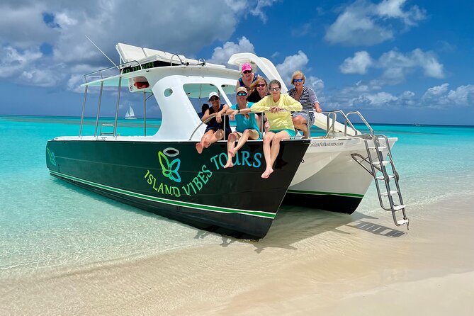 Private 4 Hour Power Catamaran Excursion in Grace Bay - Half Moon Bay and the white sand of Iguana Island