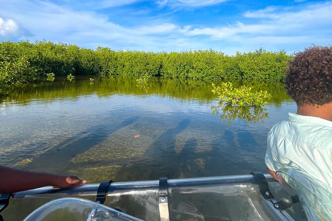 Sip & Sea Mangrove Glass Boat Tour Grand Turk Island - The dredger crane, a piece of canal-making history